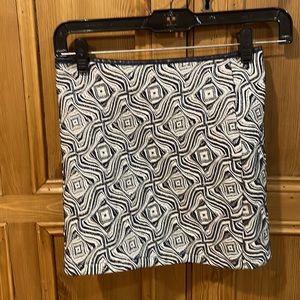 Elisa B. Size:10 Blue, White, and Silver skirt. Barely used. With liner